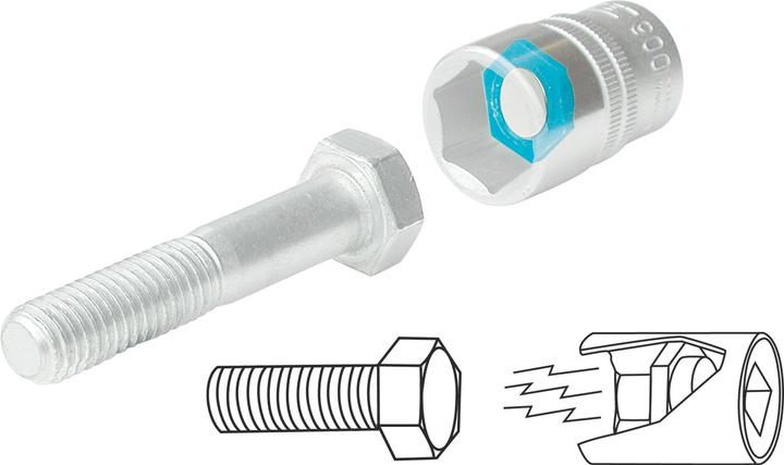 Produktbild HAZET Magnet-Einsatz ∙ für Steckschlüsseleinsätze 960MGT ∙ Aussen Sechskant Profil (15 mm, 13 mm, 16 mm, 10  mm, 14 mm, 18 mm, 19 mm, 11 mm, 12 mm, 17 mm)