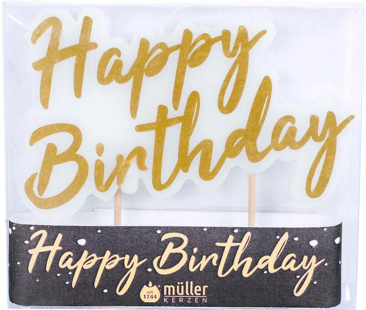 Produktbild müller Kerzen Kerze Tortenstecker «Happy Birthday» 1 Stück (1 x)