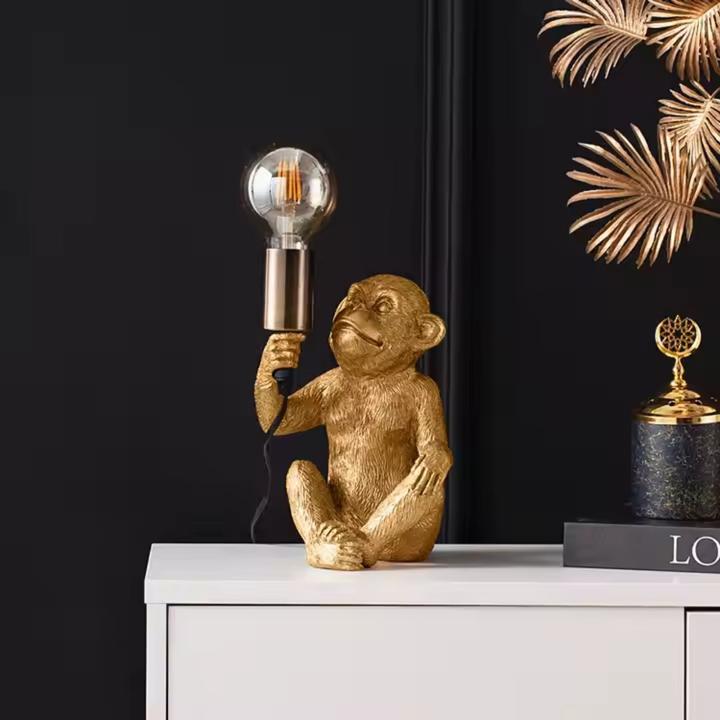 Actual product image Hermex Affenlampe Nachttischlampe Tiermotiv-Beleuchtung Affen-Dekoleuchte (E27)