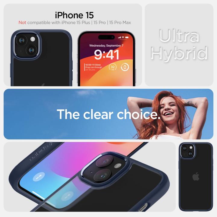Image du produit Spigen Ultra Hybrid, bleu marine - iPhone 15 (Apple iPhone 15)