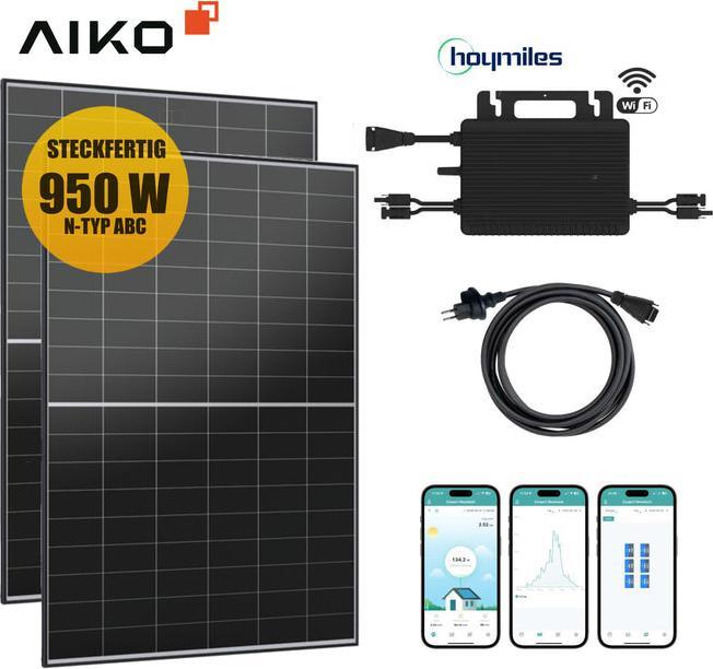 Supersolar Balkonkraftwerk-Set AIko Solar (950 W)