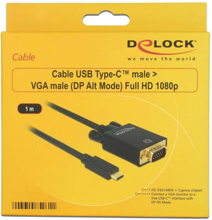 Image du produit Delock USB Typ C — VGA (1 m, USB Type C, VGA)