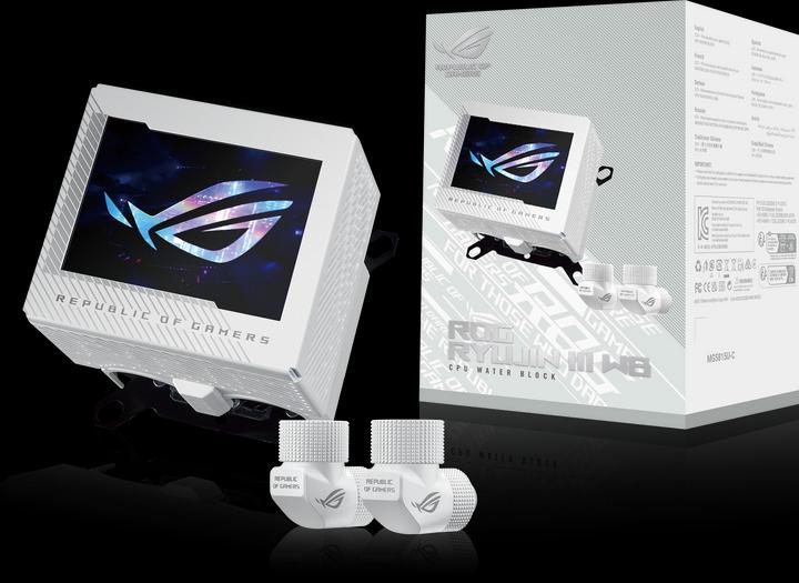 Actual product image ASUS ROG RYUJIN III WB WHT CPU Cooler