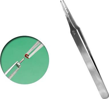 Vallejo Flat Rounded Stainless Steel Tweezers (120 mm) (T12007)