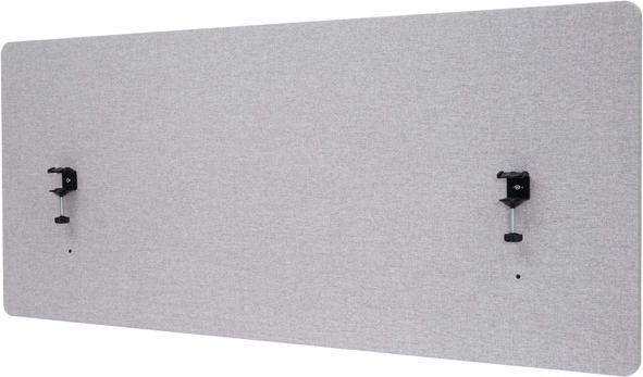 Mendler Akustik-Tischtrennwand, Büro-Sichtschutz Schreibtisch Pinnwand, doppelwandig Stoff/Textil - 140x60cm (140 x 60 x 2 cm)