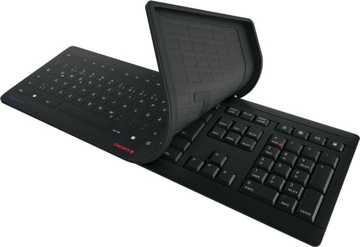 Produktbild CHERRY TAS STREAM PROTECT KEYBOARD Corded DE-Layout schwarz (DE, Kabelgebunden)