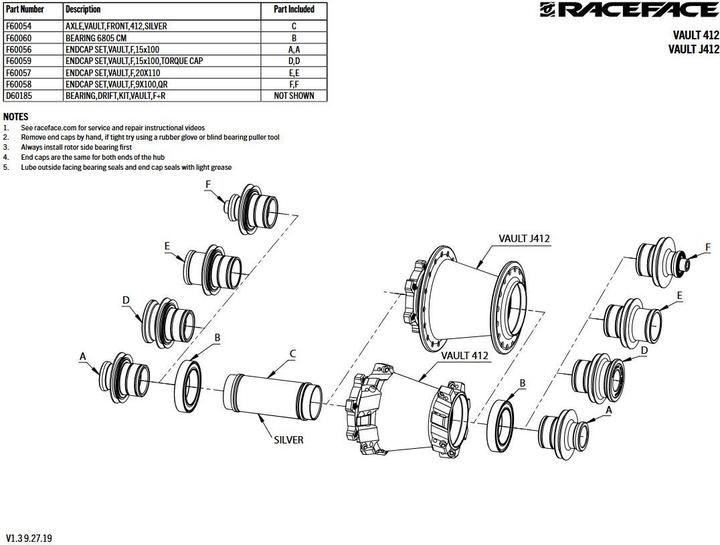 Actual product image Race Face Vault Bearing, 6805 cm