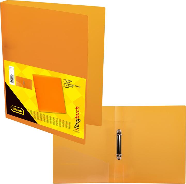 Actual product image Idena Ring binder A4 PP orange 35mm 2 rings (A4, 35 mm, 1 Piece)