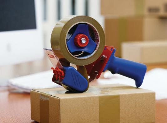 Produktbild tesa tesapack 6300 ECONOMY Handabroller - Für Klebebänder mit bis zu 50 cm Breite