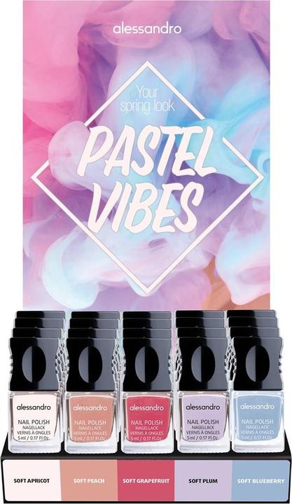 Immagine prodotto Alessandro International Display Pastel Vibes Nagellack 5x4 Stück