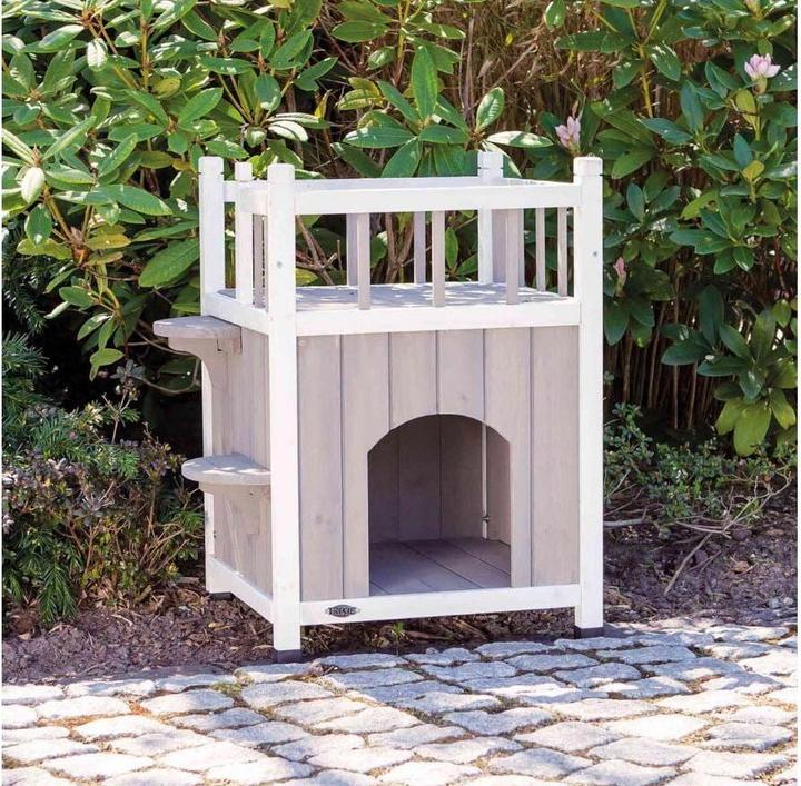 Image du produit Trixie Home avec balcon (45 cm, Gris et blanc)
