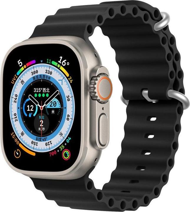 Dux Ducis Strap Watch Strap 8 / 7 / 6 / 5 / 4 / 3 / 2 / SE (45 / 44 / 42mm) Silicone Band Bracelet B (44 mm, 45 mm, 42 mm, Stainless steel, Silicone (liquid))