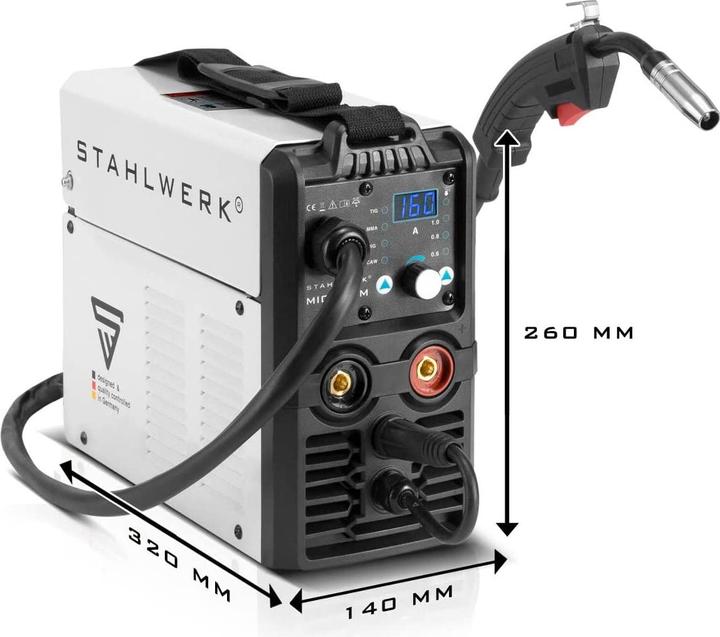 Produktbild Stahlwerk Schweissgerät MIG MAG 160 M IGBT 5 in 1 Kombigerät mit 160 Ampere