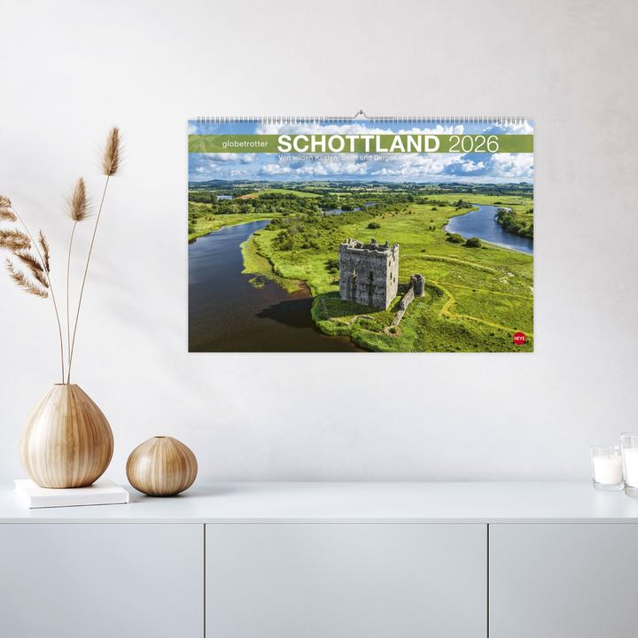 Actual product image Schottland Globetrotter Kalender 2026 - Von wilden Küsten, Seen und Bergen (Hardcover, German)