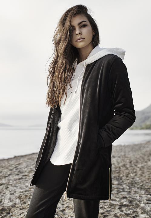 Immagine prodotto Urban Classics Giacca lunga da donna in velluto (S)