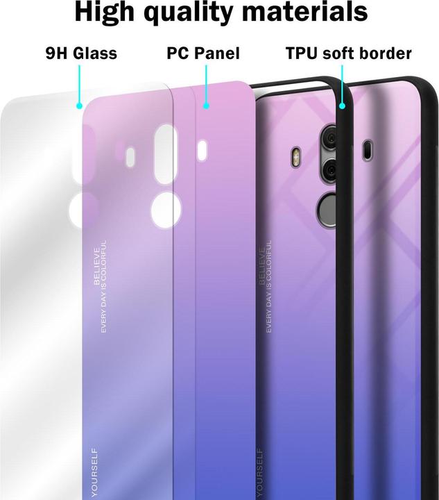 Image du produit Cadorabo Couverture en verre TPU 2 couleurs (Mate 10 Pro)