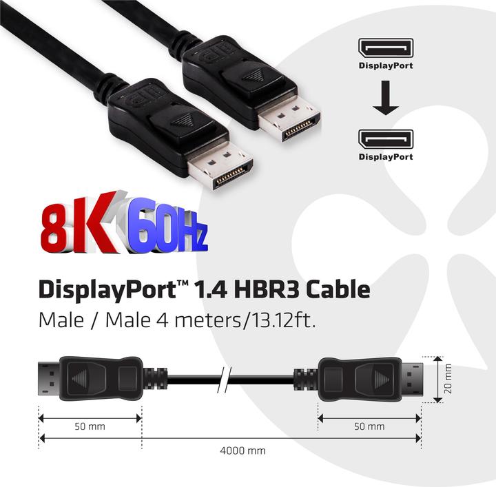 Produktbild Club 3D DisplayPort 1.4 HBR3 (4 m, DisplayPort)