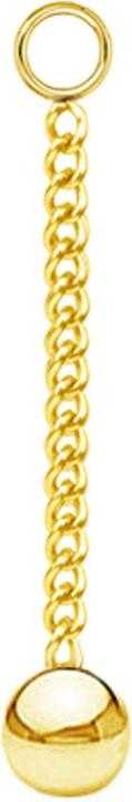 Star Piercing Anhänger vergoldet Kette mit Anhänger Kugel (ohne Messing, Chirurgenstahl 316L)