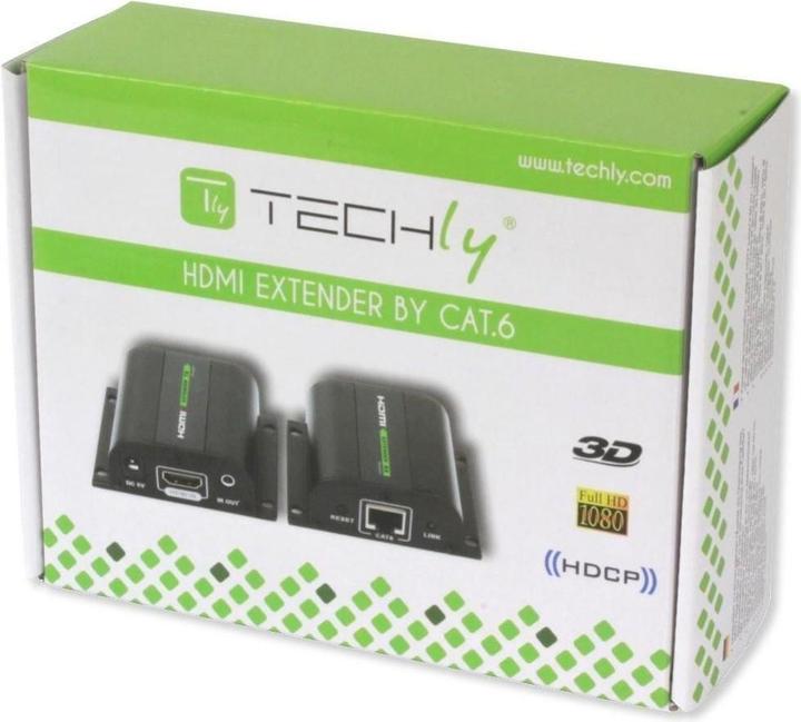 Produktbild Techly HDMI Extender via Cat RJ45 Kabel (0.07 m, HDMI)