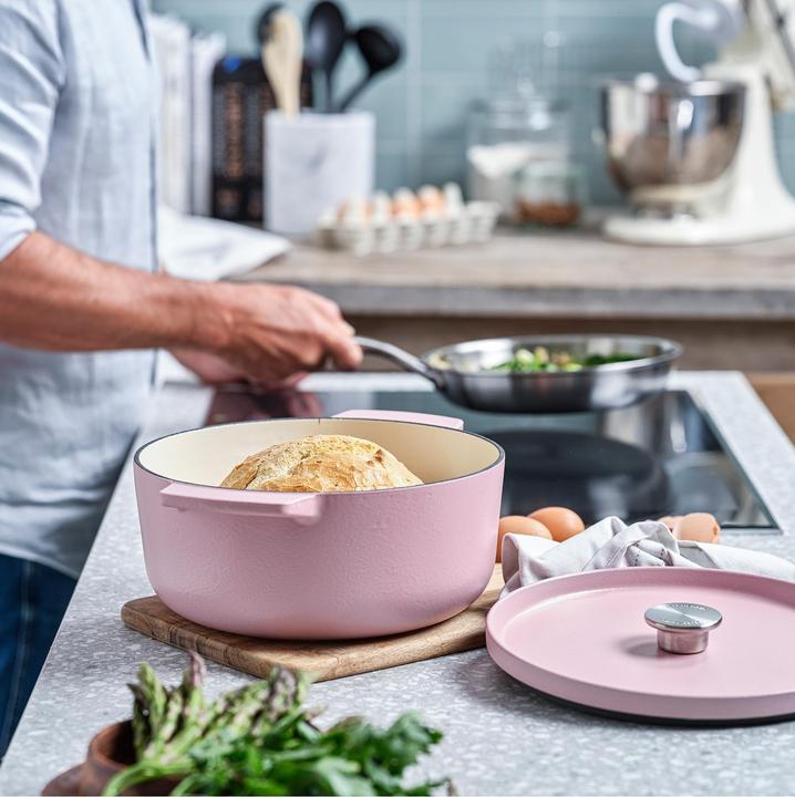 Immagine prodotto KitchenAid braadpan smalto 22cm - rosa secca - edizione limitata (26 cm, Pirofila + casseruola, Ghisa)