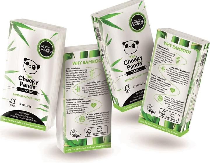 Actual product image The Cheeky Panda Cheeky Panda Cheeky Panda, Pocket tissues, pack of 8