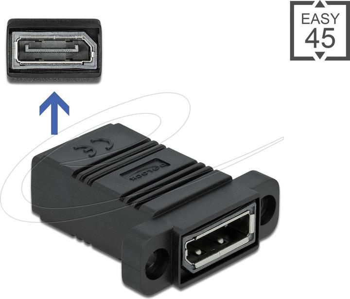 Delock Adattatore DisplayPort Easy 45 dritto (3.85 cm)
