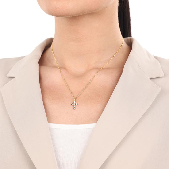 Produktbild Amor Anhänger für Damen, 925 Sterling Silber, Zirkonia synth. | Kreuz (Silber 925)