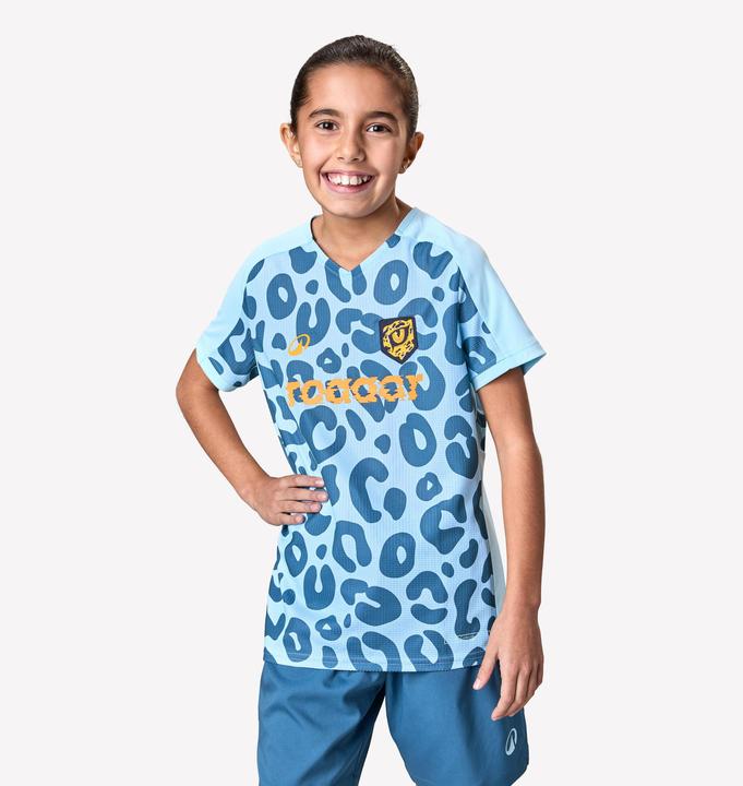 Produktbild Kipsta Mädchen Fussball Trikot - Viralto Leopard blau (6, 7, 8)