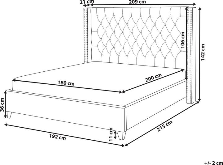 Actual product image Beliani Lubbon (180 x 200 cm)