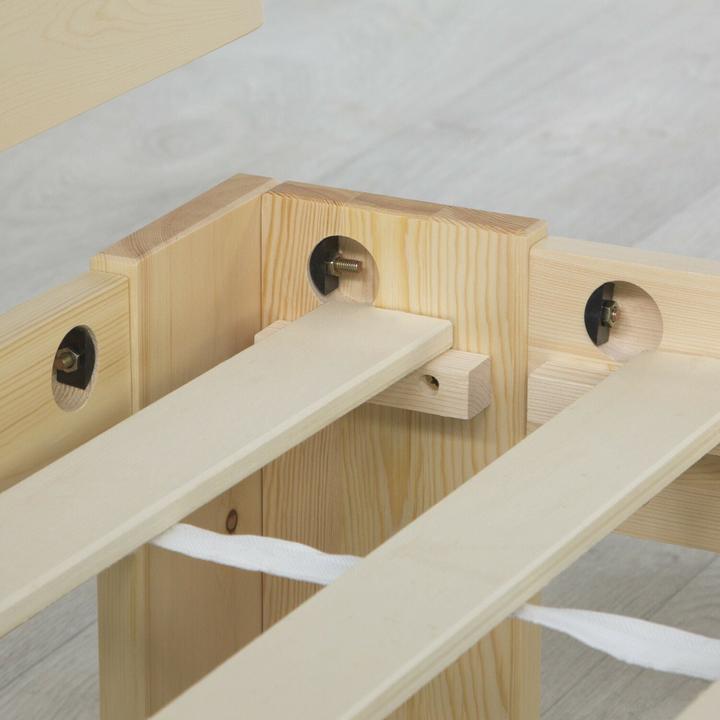 Produktbild Homestyle4u Doppelbett Holzbett Futonbett (140 x 200 cm)