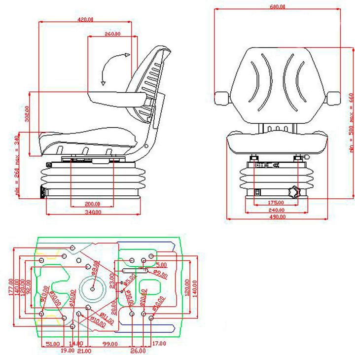 Actual product image Dema Tractor seat STARplus BSV1 (Garden machinery spare parts)
