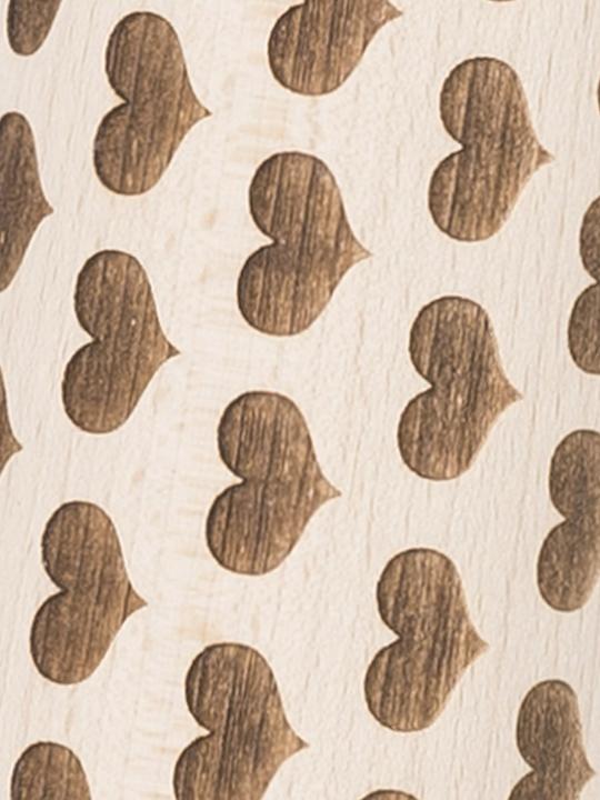 Produktbild Heidi Cheese Line Wallholz mit Herz-Struktur Sand