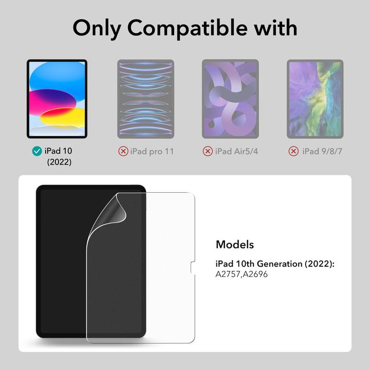 Actual product image ESR PAPER-FEEL - Screen 2-Pack (2 Piece, iPad 2022 (10th Gen))