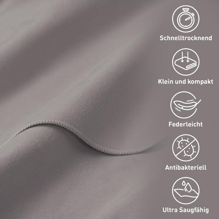 Immagine prodotto Fit-Flip Fitnesshandtuch Mikrofaser mit Reissverschlusstasche 130x48cm (130 x 48 cm)