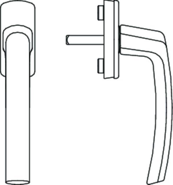 Actual product image Maco Window handle Harmony Standard cam 10/12mm