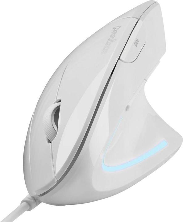Actual product image Perixx PERIMICE-513 W Ergonomic Mouse Wired Optical White 6 buttons 1 (Cable)