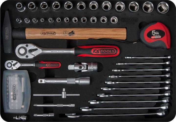 Actual product image KS Tools 1/4 + 1/2“ Elektriker-Werkzeugkoffer. 128-tlg. (128 pieces)