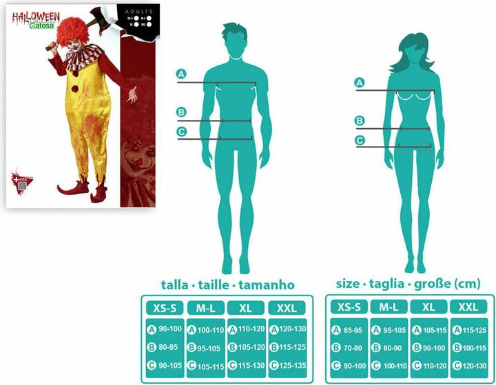 Actual product image Carnival Toys Halloween clown costume (XS)
