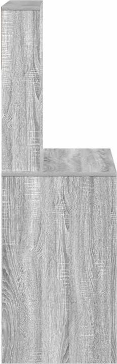 Actual product image VidaXL Desk with shelf grey Sonoma 100x45x140 cm wood-based material (100 x 45 x 140 cm)