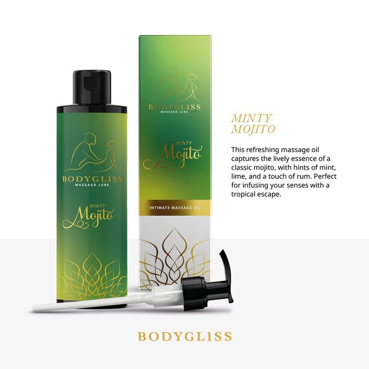 Actual product image Bodygliss – Massage Oil and Lubricant in 1 Minty Mojito – 150 ml (150 ml)
