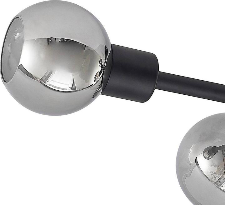 Produktbild Lindby Biscala LED-Deckenlampe 5fl. schwarz/rauch (2350 lm, E14)