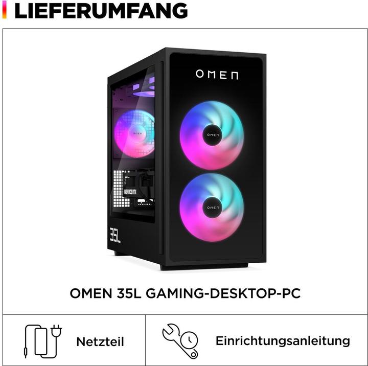 Produktbild HP OMEN GT16-0471ng 35L Gaming Desktop R7-8700G 32GB/1TB SSD RTX 4060 Ti Win11 (AMD Ryzen 7 8700G, 32 GB, 1000 GB, GeForce RTX 4060 Ti)