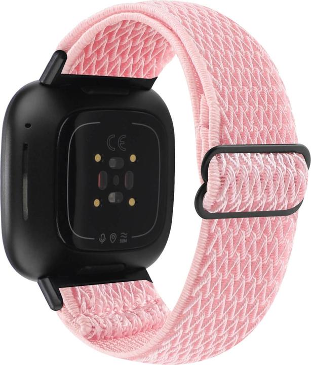 Actual product image Cover-Discount Fitbit Versa 4 / Sense 2 - Nylon Replacement Bracelet Pink (Nylon)