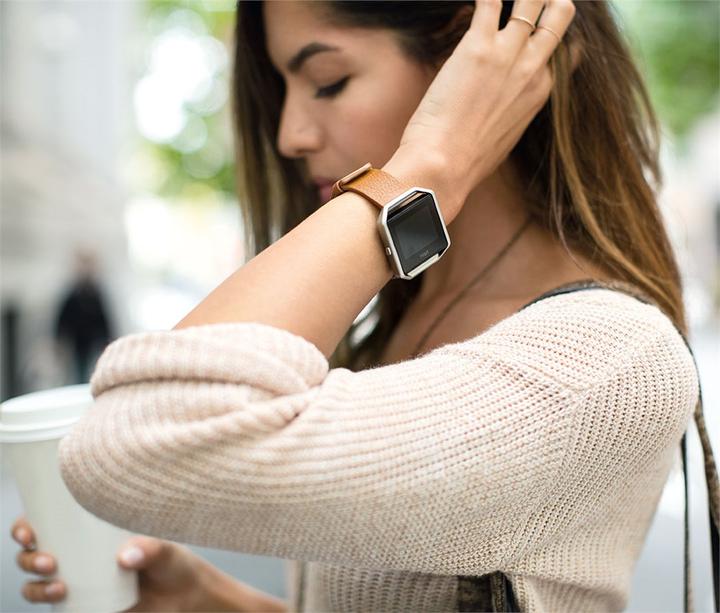 Actual product image Fitbit Blaze leather bracelet with frame (Genuine leather)