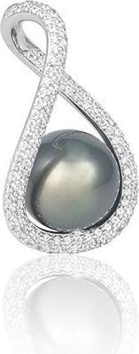 Breuning ANHÄNGER - TAHITI-Z.-PERLE/Brill. 0,875 Ct. H/si (750/18 K Gold)