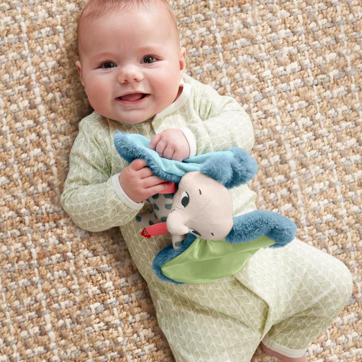 Produktbild Fisher-Price Planet Friends Riesenohr Elefant sensorisches Spielzeug für Neugeborene, Plüsch-Elefant für Neugebor (18.40 cm)