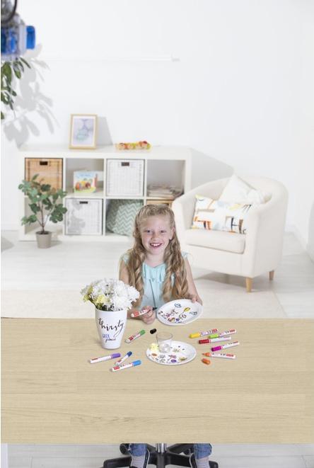 Actual product image Marabu Porcelain and glass painting pen Kids (Black, Violet, Yellow, Red, Blue, Orange, Turquoise, Green, 10 x)