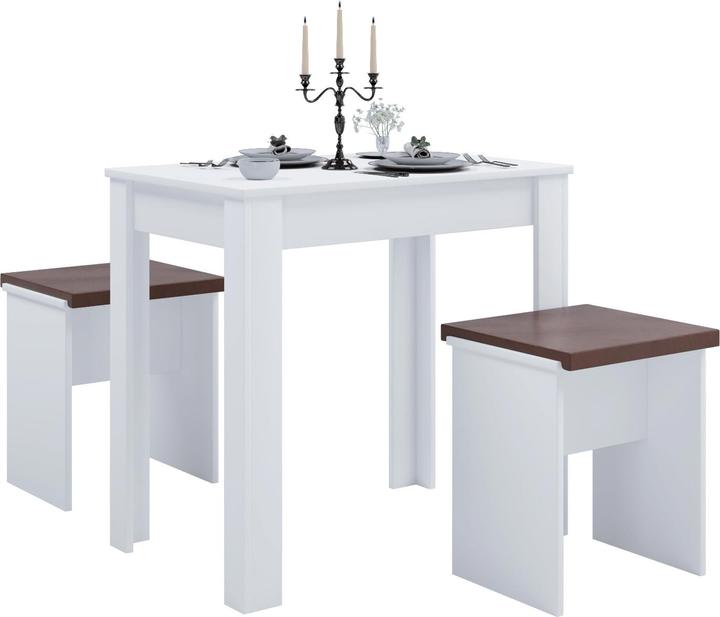 VCM Dining set table stools Esal L (80 x 80 x 75 cm)