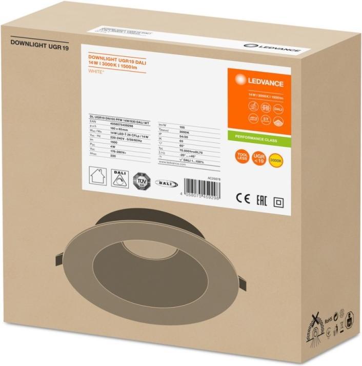 Immagine prodotto Ledvance DL UGR19 DN155 PFM 14W/830 DALI (1500 lm)