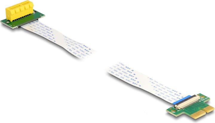 Actual product image Delock Riser card PCI Express x1 male to x1 slot 90° angled with FPC cable 30 cm